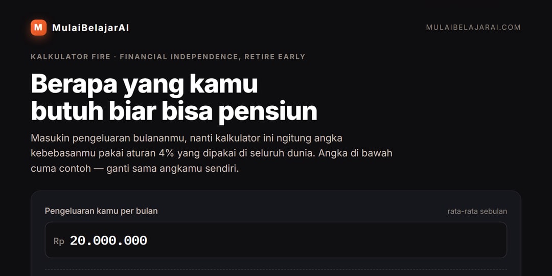 Cuplikan Kalkulator Pensiun Dini